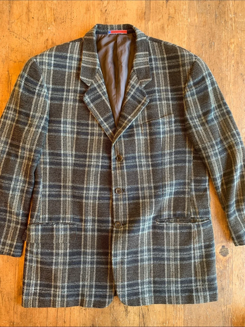 Emanuel Ungaro Men's Plaid Sport Coat - Brown & Blue